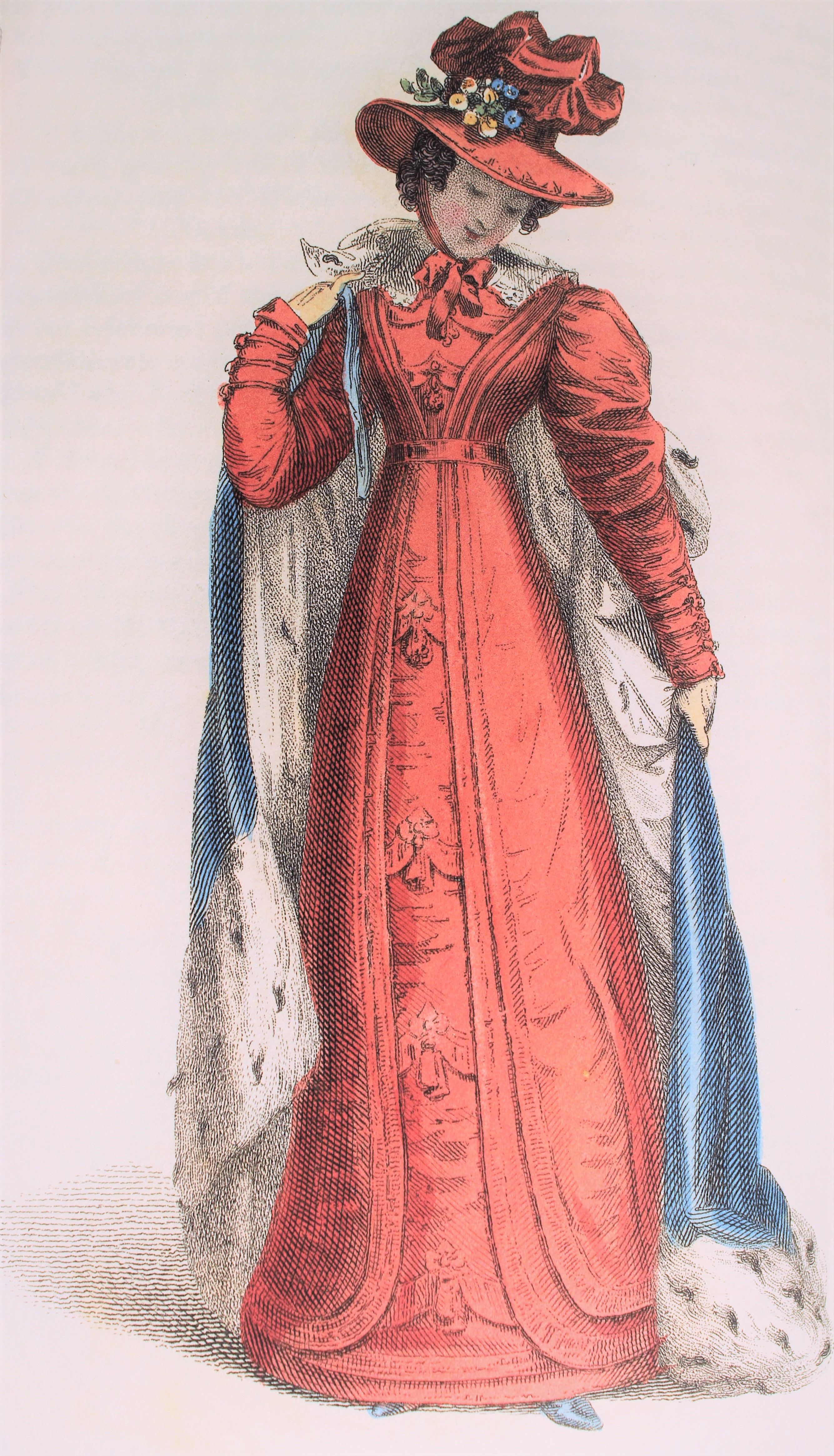 Red Prominade dress 1825